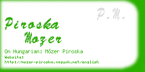 piroska mozer business card